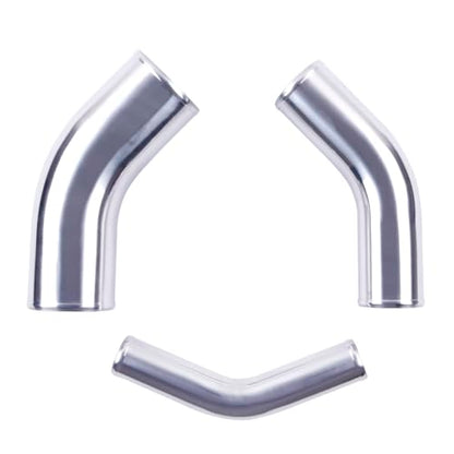 Aluminum Pipe Tube Intercooler Hose 45 Degree 25mm(1"), 6061 Aluminu Air Intake Tube, Length 5.9" (150mm) One Leg, Thickness 2 mm - size: OD25(1"), style: 45 Degree