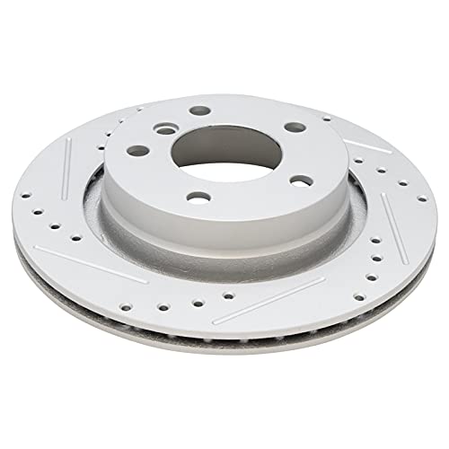 TRQ Performance Front and Rear Brake Rotor Set G Coated Drilled and Slotted - style: BRA13976