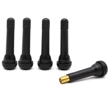 TR418 Rubber Snap-in Tire Valve Stem (TR418-5 Pack) - size: TR418 - 5 Pack