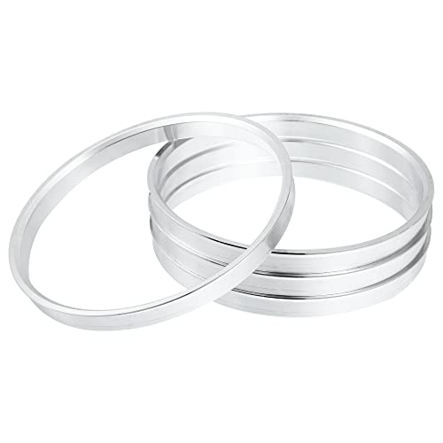 X AUTOHAUX 4pcs OD 112mm to ID 106mm Aluminium Alloy Hub Centric Rings - size: 112-106
