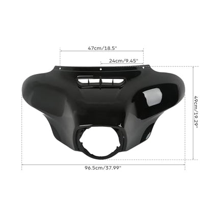 TCMT Outer Fairing Fit For Harley Touring 2014-2025 Electra Glide Street Glide Special Ultra Limited Tri Glide models - color: Vivid Black Outer Fairing
