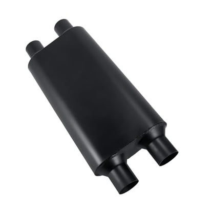 2.5in Muffler Chamber 80Series 2.5" Universal Mufflers,Performance Race Exhaust Muffler 2.5 in,Aggressive Sound,Black(2.5" dual in/2.5" dual out/overall 23") - size: 2.5" dual in | 2.5" dual out | overall 23", style: Dual in | Dual out