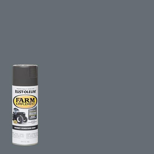 Rust-Oleum Farm & Implement Massey Ferguson Gray Spray Paint - color: Massey Ferguson Gray, size: 12 Ounce (Pack of 1)