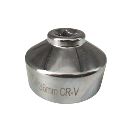 BDZMC 36mm Oil Filter Wrench, 3/8" Drive Socket Wrench, 6 Point Oil Filter Removal Tool, Chrome Vanadium Steel Wrenches for Most Cars (36 mm) - size: 36 mm