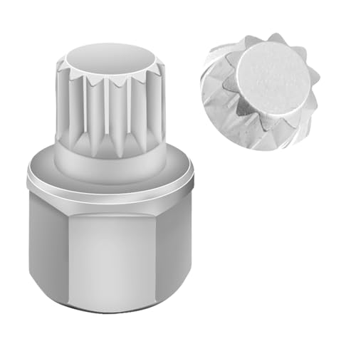 ABC0/10PT Wheel Locking Nut Key Compatible with VW, Audi - color: ABC0/10PT