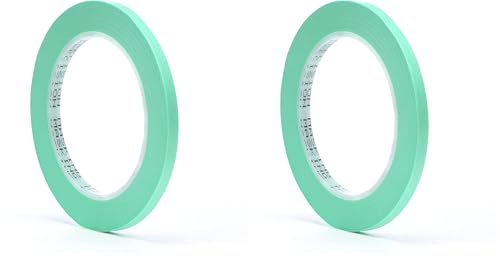 3M Precision Masking Tape, 06525, 1/4" x 60 yds (Pack of 2) - size: 1/4 inch x 60 yard (Pack of 2), style: 06525