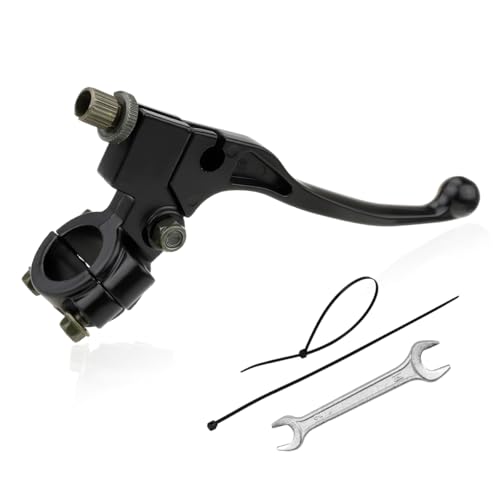 KVAEY Motorcycle Clutch Lever, 7/8" 22mm Left Handlebar Folding Brake Lever Perch, Clutch Handle Lever Replacement (Black+Wrench) - color: Black+Wrench