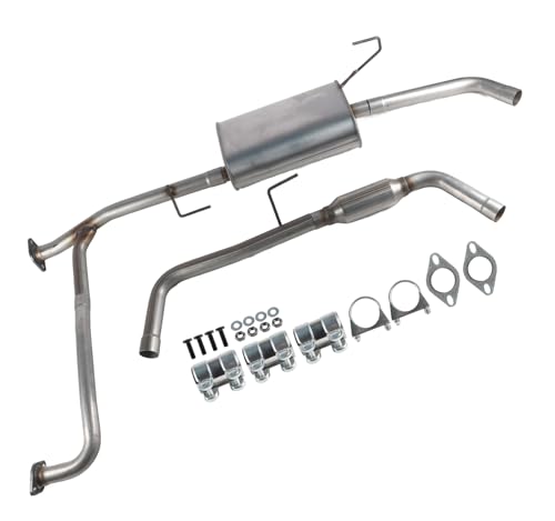 Exhaust Resonator Muffler Tail Pipe Exhaust Kit Compatible with Nissan Frontier 4.0L 2005-2019 Stainless Steel | Northeastern Exhaust | Free Gaskets and Clamps Included | Direct-Fit
