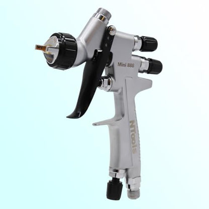 Touch-Up Mini Air Spray Gun, 1.2mm Stainless Steel Nozzle, 250ml Capacity, HVLP Auto Paint Sprayer for Cars and Furniture (Silver, 1.2mm Nozzle) - color: Silver, size: 1.2mm Nozzle