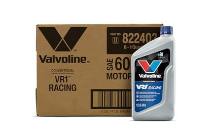 Valvoline VR1 Racing SAE 60 Motor Oil 1 QT, Case of 6 - size: 1 QT, Case of 6, style: VR1