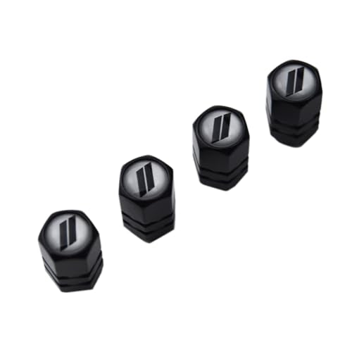 (Set of 4) 63mm=2.5 inches // Slash Wheel Center Caps Covers HubCaps + Tire Valve Stem Caps Trim for Dodge Charger Challenger Durango Hornet Dart R/T SRT Magnum Nitro Journey Caliber Avenger - color: black // on silver wheel caps + tire valve caps