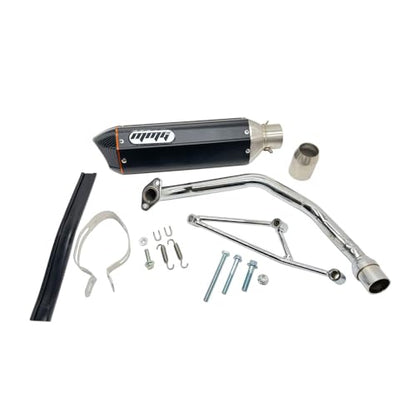 MMG Exhaust System Muffler, GY6 125cc/150cc, Black Finish