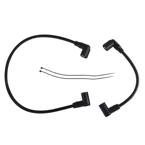 Black Spark Plug Wire Set w/Tie,Insulating Sheath,Copper Core