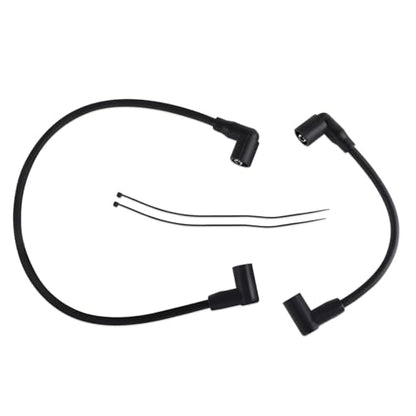 Black Spark Plug Wire Set w/Tie,Insulating Sheath,Copper Core