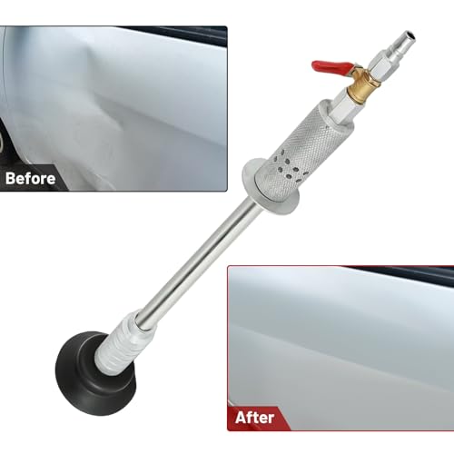 Air Pneumatic Car Dent Puller, Pneumatic Air Suction Dent Puller Slide Hammer, Auto Body Repair Suction Cup, Auto Body Dent Remover Hand Tools Kit with 5 Tapes for Vehicle Auto Body