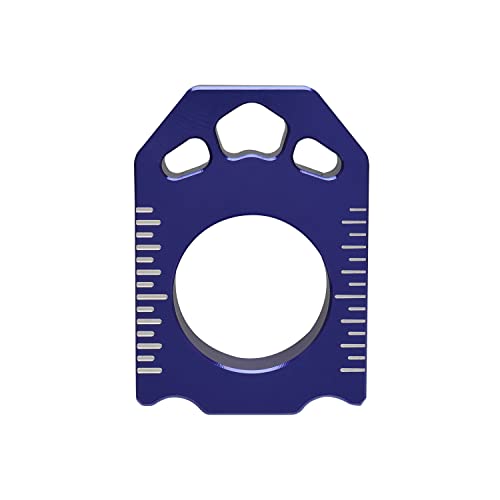 JFG RACING Dirt Bike Rear Axle Blocks,CNC Chain Adjuster for YZ250F 2012-2022/YZ450F 2010-2022 - Blue - size: Large