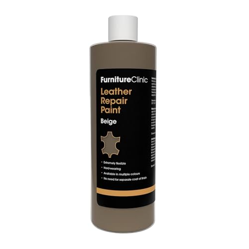 Furniture Clinic Leather Repair Paint, Color and Finish, Beige - color: Beige, size: 500ml / 17oz