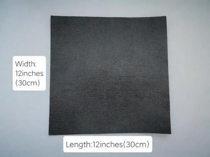 Black Fynxir Self-Adhesive Aluminum Backed Aluminized Fiberglass Cloth Heat Shield - 12"x12" Sheet, Thermal Reflective Insulation Barrier for High Temp Protection (Automotive Exhaust, Firewall) - color: Black, size: 12‘’ X 12''