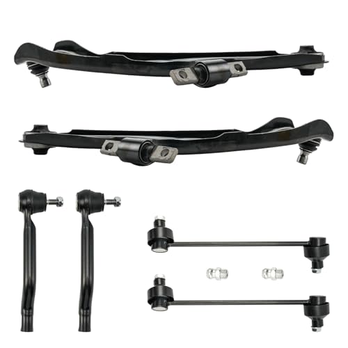 PHILTOP 6Pcs Front Lower Control Arm w/Ball Joint Sway Bar End Link Tie Rod End Fit for Nissan Rogue 2014-2020 Rogue Sport 2017-2022 Qashqai S/SV 2017-2019 Replacement Suspension Steering Kit