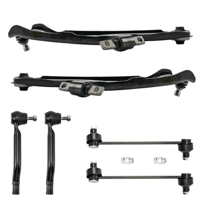 PHILTOP 6Pcs Front Lower Control Arm w/Ball Joint Sway Bar End Link Tie Rod End Fit for Nissan Rogue 2014-2020 Rogue Sport 2017-2022 Qashqai S/SV 2017-2019 Replacement Suspension Steering Kit