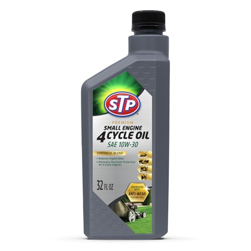 STP Premium Synthetic Blend 4 Cycle Small Engine Oil, SAE 10w30 Motor Oil for Lawnmowers, Generators, Tractors, Snow Blowers, and More, 32 fl oz - size: 32 OZ