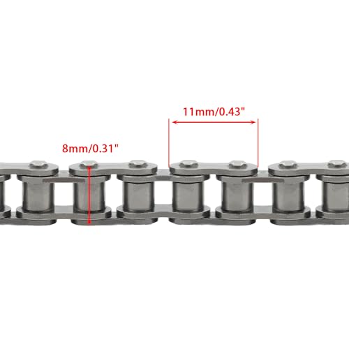 25H 138 Chain Compatible with 2 Stroke 47cc 49cc Chinese Dirt Pit Bike Kids ATV Quad Mini Moto Pocket Bike Mini Bike