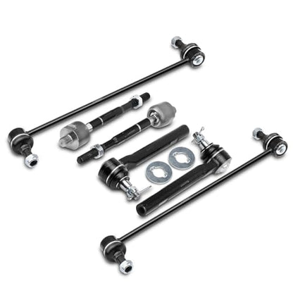 A-Premium 6Pcs Front Suspension Kit, Sway Bar Link, Inner Outer Tie Rod End