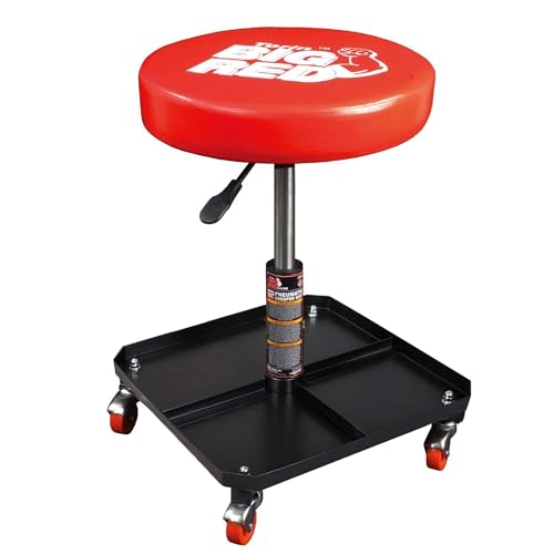 Big RED Pneumatic Rolling Mechanic Stool, Large - style: 6350