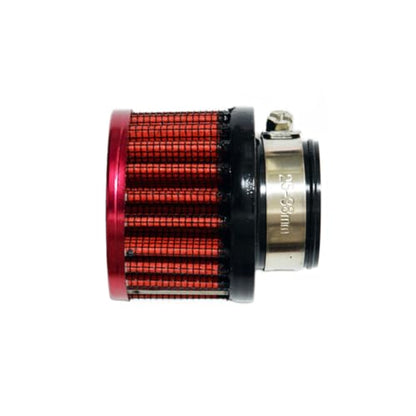 Auto Car Universal Rubber End Clamp on 25mm 1" Intake Air Filter with Adjustable Clamp (Red)