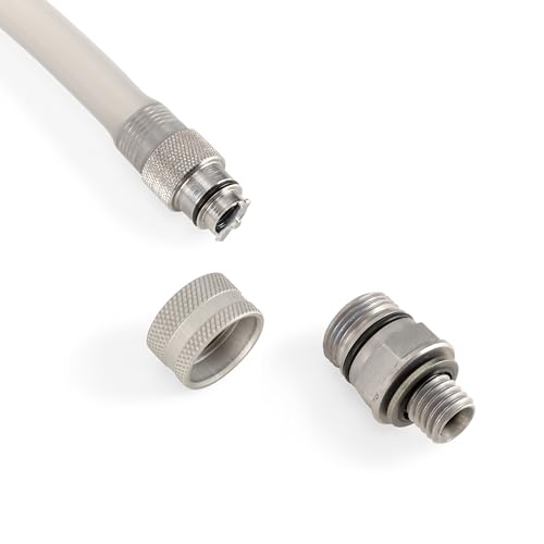 Stahlbus Oil Drain Valve Plug M12x1.75x12mm - CLEAN, EASY, NO TOOL Oil Change - Includes Oil Drain Plug, Washer, Cap, Connector, Silicone Hose - size: M12x1.75x12mm