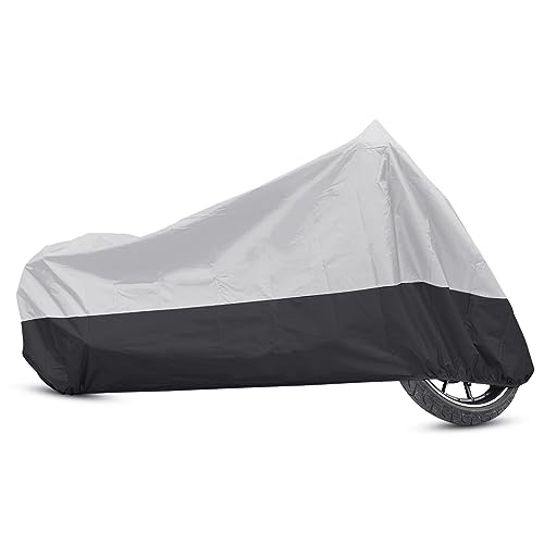 uxcell Motorcycle Cover for Honda CB CBR CR CRF Cruiser Scooter Tour Bikes - color: Silver Tone Black, size: Large