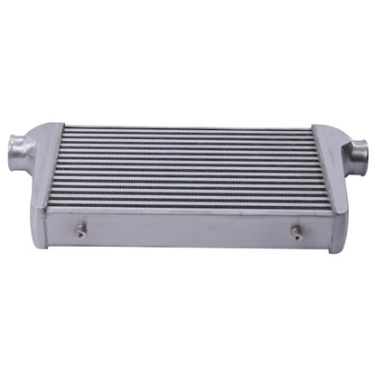 2.50 Inch Inlet/Outlet Diameter, Universal Aluminum Intercooler 25x12x3 inch, Turbo Under the Front of the Car Mount Universal Aluminum Intercooler Cooling Kit - size: 25x12x3-2.5 inch