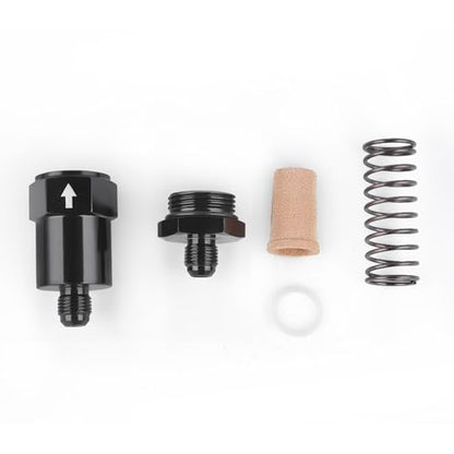 6AN Billet Inline Fuel Filter 30 Micron Anodized Aluminum Black 2PCS - size: 6 AN (3/8 in)