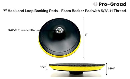 7" Hook & Loop Backing Plate for Sanding Polishing Buffering Pads - style: 7"