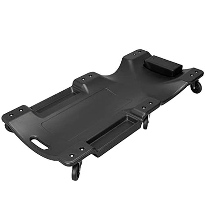 Big RED ATRP6240BR Blow Molded Plastic Rolling Garage/Shop Creeper: 40" Mechanic Cart with Padded Headrest and 6 Casters, 280 LBS, Black - style: Creeper-40inch-Black