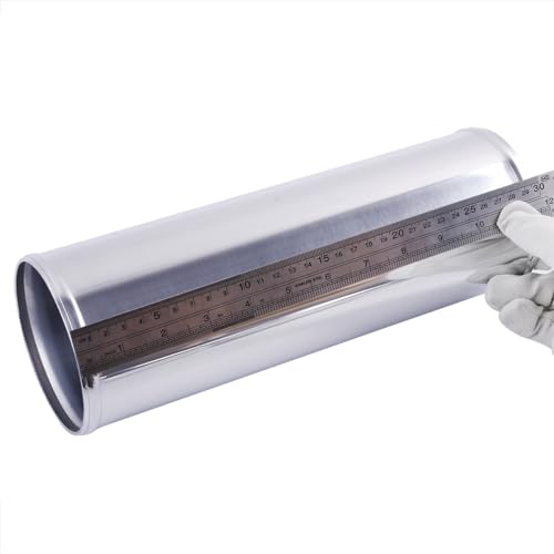 Aluminum Pipe Tube Intercooler Hose OD102mm(4"), 6061 Aluminu Air Intake Tube, Length 11.8" (300mm), Thickness 2mm Silver Aluminum Alloy Exhaust Pipe - size: OD102(4"), style: Straight