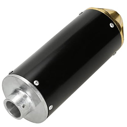 FVRITO High Performance Exhaust Pipe Muffler Silencer Assembly Kit for CRF50 XR50 Apollo DB-x14 x18 Chinese 70cc 110cc 125cc SSR Taotao DB14 DB10 Rocketa X-pro x8 Pit Dirt Bike Motocrosss Gold - color: Gold