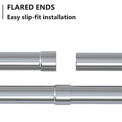 A-KARCK Straight Exhaust Pipe 2.5" OD, 304 Stainless Steel 48" Long Mandrel Exhaust Tube, Custom Your Own Exhaust System - size: 2.5", style: 48 INCH