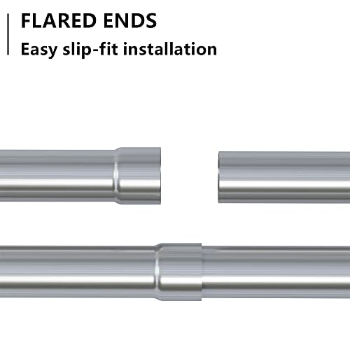 A-KARCK Straight Exhaust Pipe 2.25" Inlet, 304 Stainless Steel 48" Long Mandrel Exhaust Tube, Custom Your Own Exhaust System - size: 2.25", style: 48 INCH