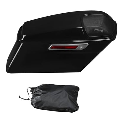TCMT Hard Saddlebag W/ 5 x 7" Speaker Lids Fits For Harley 2014-2024 Touring Road King Road Street Electra Glide Ultra-Classic FLT FLHT FLHTCU FLHRC - color: Chrome Latches, size: Standard(5x7 Speaker Lid)