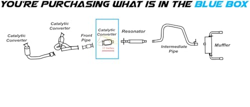 Exhaust Rear Catalytic Compatible for 2009-2012 Chevy Malibu 3.6L | EPA-Approved | Stainless Steel | Northeastern Exhaust | Free Gasket and Clamp Included | - color: Rear Catalytic