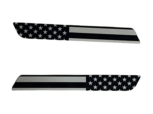 Kustom Cycle Parts Premium Aftermarket Black and Grey American Flag Saddlebag Inserts Sold in Pairs. Fits Harley Davidson Touring Models. Street Glides Road Glides. Made in USA. (2013 and Older) - style: 2013 and older