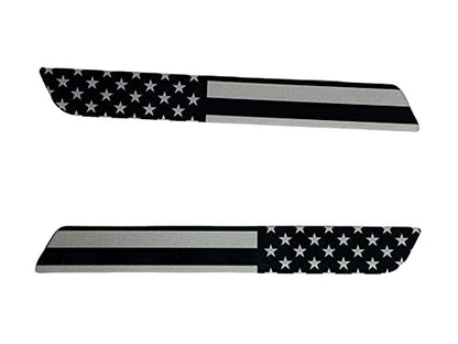 Kustom Cycle Parts Premium Aftermarket Black and Grey American Flag Saddlebag Inserts Sold in Pairs. Fits Harley Davidson Touring Models. Street Glides Road Glides. Made in USA. (2013 and Older) - style: 2013 and older
