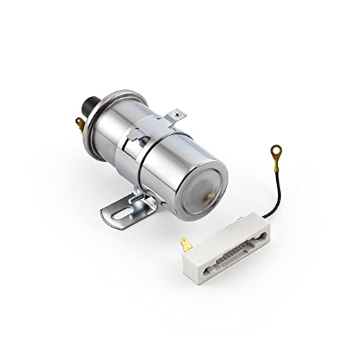 Speedmaster PCE382.1016.01 12V Electronic Round Oil Filled Female Round Canister Ignition Coil Chrome