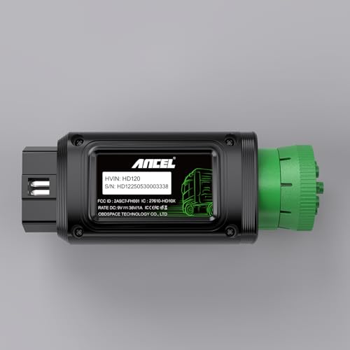 ANCEL HD120 Heavy Duty Truck Scanner, HDOBD/OBD2 Diesel Tool, Green - color: Green