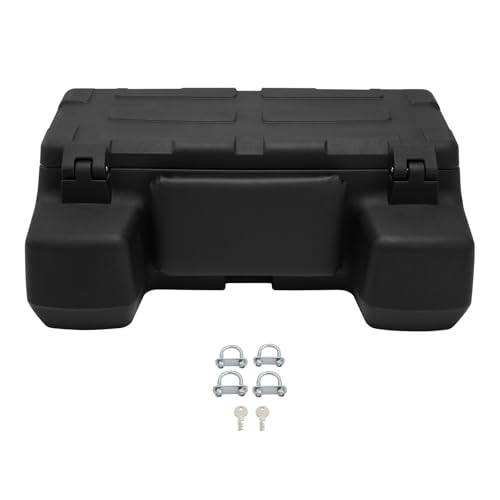 TCMT 96L ATV Trunk Rear Storag Box Passenger Seat Rack Cargo Trunk Box Luggage Tail Helmet Box Black - color: Black 96L-A