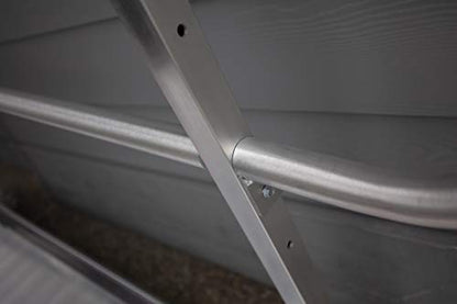 EZ-ACCESS - Portable Wheelchair Ramp and Aluminum Ramp with Handrails - Heavy Duty Mobility Device, Handicap Ramp with Textured Surface for Steps & Self-Adjusting Bottom Transition Plates - 3G 5-Foot - size: 60 Inch (Pack of 1), style: Ramp + two-line rai