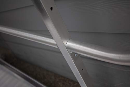EZ-ACCESS - Portable Wheelchair Ramp and Aluminum Ramp with Handrails - Heavy Duty Mobility Device, Handicap Ramp with Textured Surface for Steps & Self-Adjusting Bottom Transition Plates - 3G 5-Foot - size: 60 Inch (Pack of 1), style: Ramp + two-line rai