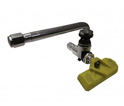 (4) Chrome 2.8" TPMS Valve Stems With TPMS Adapter ¦ 90 Degree ¦ Multi-Piece Wheels ¦ HRE MIRO FORGIATO WORK SSR WEDS