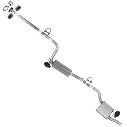 Exhaust Muffler Assembly Compatible with Ford Focus 2000-2004 2.0L | Sedan | Stainless Steel | Northeastern Exhaust | Includes Clamps, Gasket, Hangers and Bolt Kit | Direct-Fit Replacement